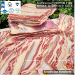 Beef rib SHORTRIB daging iga sapi frozen Australia GREENHAM crossed cuts for galbi bulgogi 3/8" 1cm (price/kg 11-12pcs)